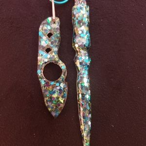 2 Piece Blue Green Self Defense Key Chain